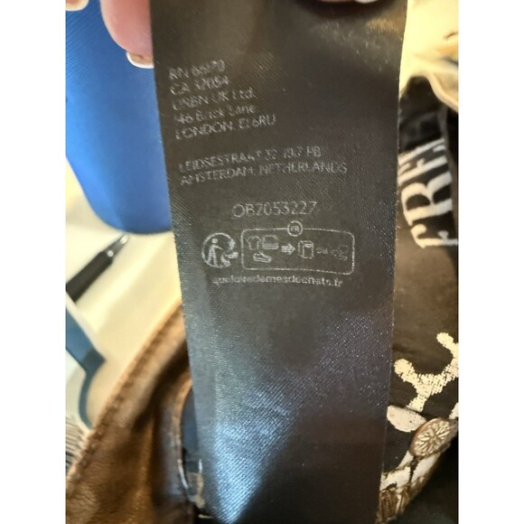 We The Free Misha Vegan Pants Size 28 — Brown Barrel Silhouette Vegan Leather - Picture 5 of 10